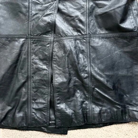 Wilsons Genuine Leather Black Thinsulate Full-Length Classic Trench Style Coat - Picture 14 of 17